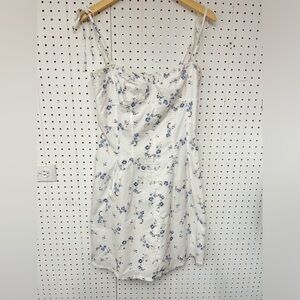 Rebecca Taylor Francine White Blue Floral Mini Dress